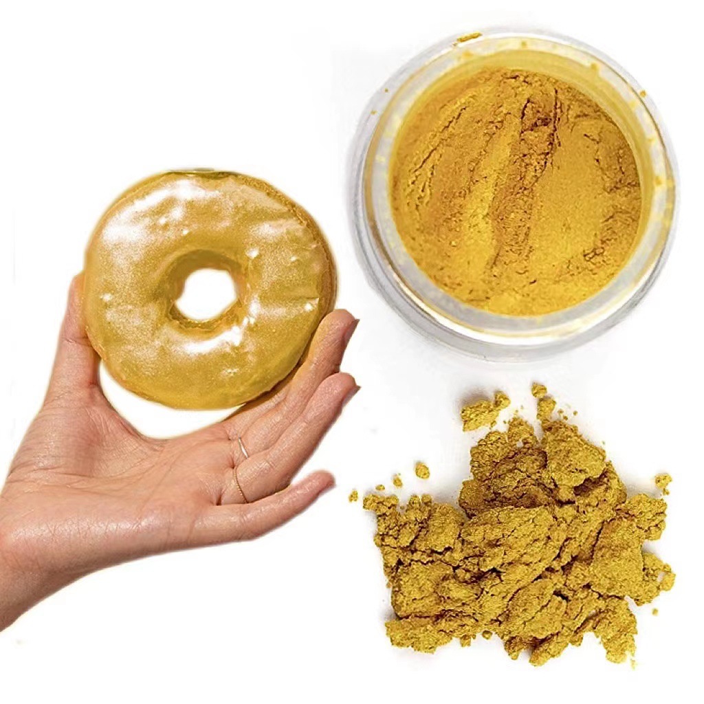 现货欧美食品级云母粉 食品饮料用金粉pearlescent pigment批发