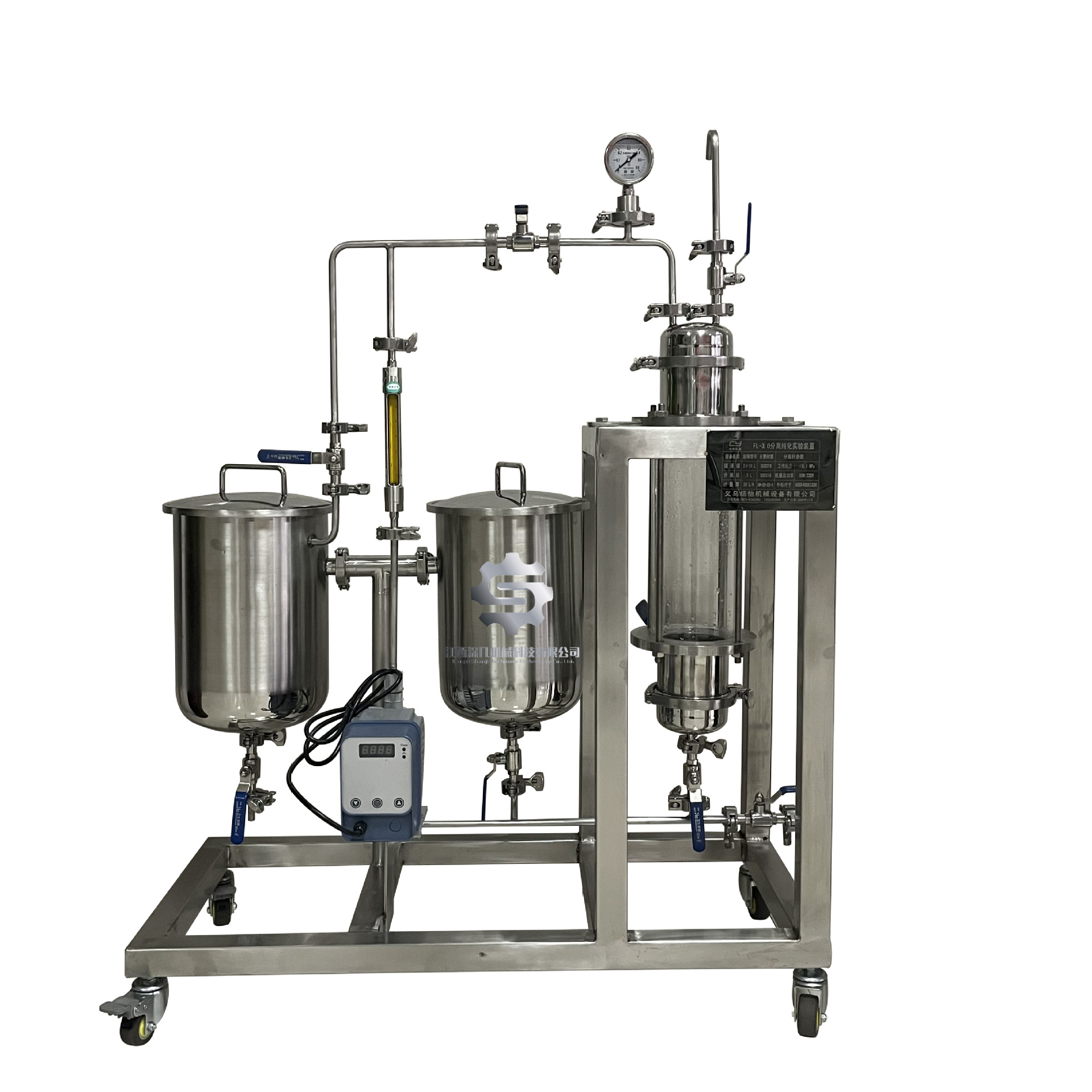 实验室树脂柱不锈钢层析柱大孔树脂动态静态吸附柱