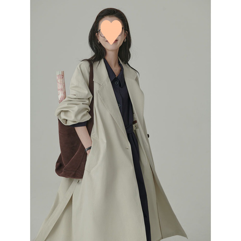 饭馆质感系列-天丝棉风衣!小众设计感廓形造型感风衣外套-阿里巴巴