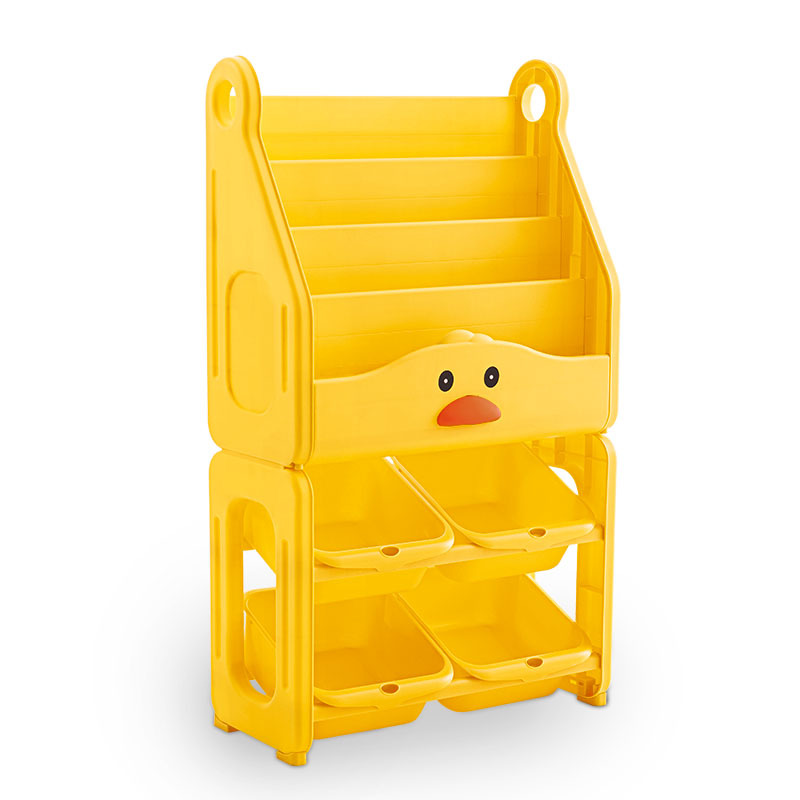 Small Yellow Duck Children's Toy Storage Rack Baby Shelf Bookshelf Children's Room Multi-Layer Storage Box Locker