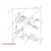 日本makita牧田M1902木工电刨配件机壳皮带定子转子开关碳刷刨刀