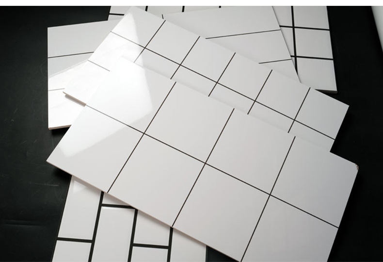 北欧风格子砖300600瓷片厨房卫生间墙砖网红小白砖奶茶店耐污瓷砖