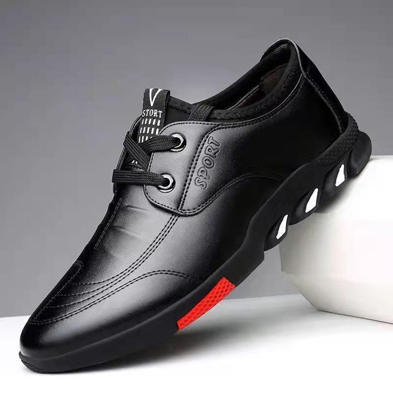 Kitchen King Black Work Shoes Men's Chef Shoes Kitchen Non-Slip, Waterproof and Oil Resistant Kitchen Special Work Leather Shoes Spring and Autumn