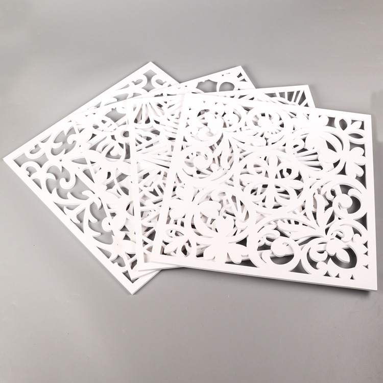厂家定制加工雪弗板窗花雕刻镂空装饰板 pvc发泡板木塑板免费设计