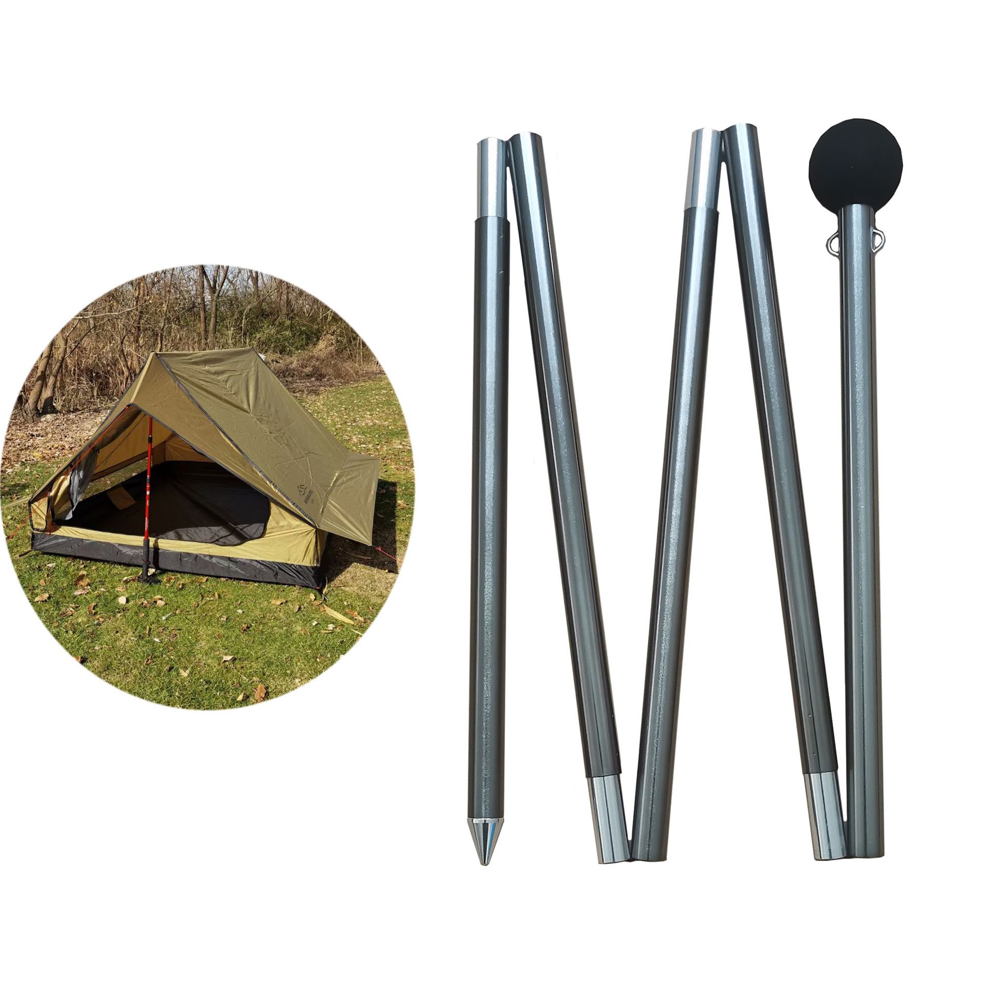 印第安尖顶a塔金字塔型日式露营野营户外帐篷铝合金支撑杆天幕杆