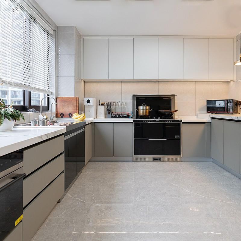 不锈钢家用简易灶台橱柜水槽柜经济型厨房一体租房用放碗柜子市场价格