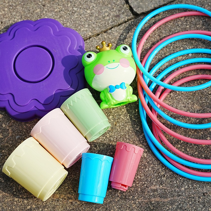 青蛙套圈童趣彩色卡通套圈圈玩具啪啪圈儿童益智玩具批发地摊热卖
