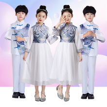 儿童中小学生合唱演出服幼儿园诗歌朗诵比赛演讲表演服中国风礼服