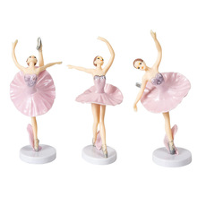 ZZ8N批发唯美芭蕾舞女孩蛋糕装饰摆件跳舞女孩女神生日插件甜品台