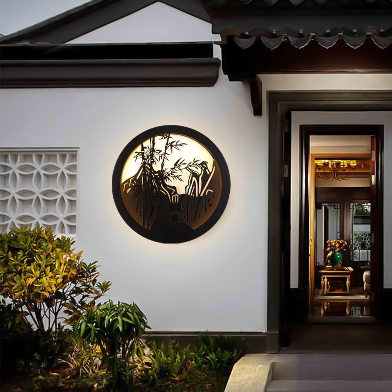 壁灯户外花园别墅壁灯室外防水庭院景观装饰园林围墙设计中式院子