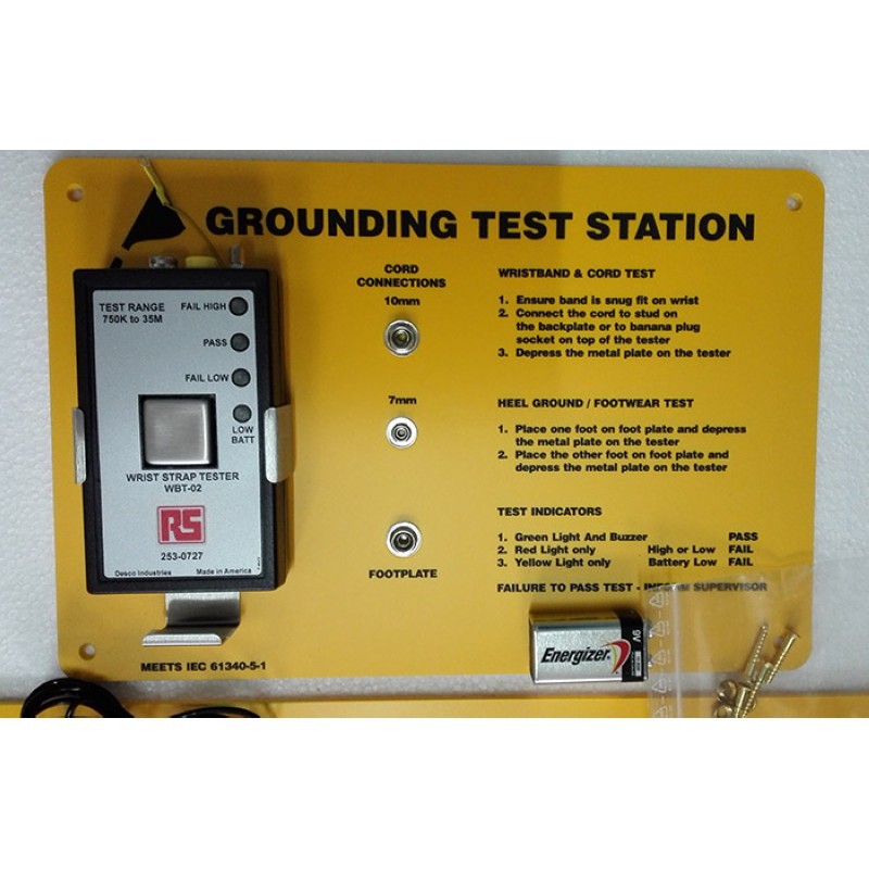 733-996 esd 测试仪 rs pro led显示 手腕和足部 防静电测试仪