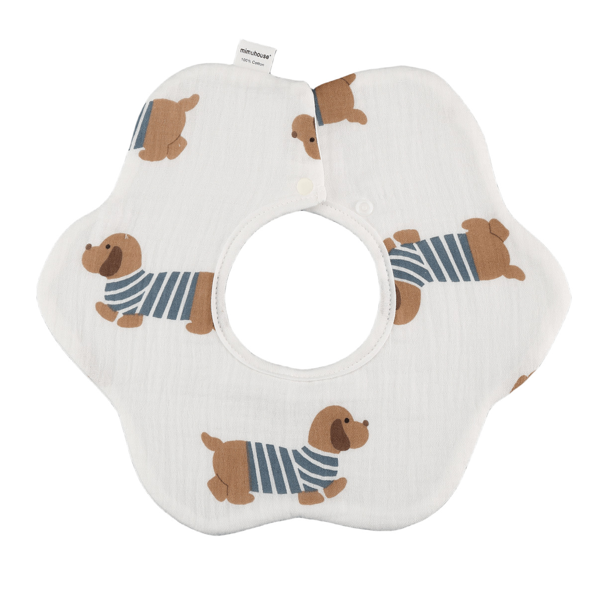 Four Seasons Pure Cotton 6 Layers Gauze Bibs Baby Saliva Towel 360 Degrees Rotatable Milk Spilt Bib Baby Saliva Pocket