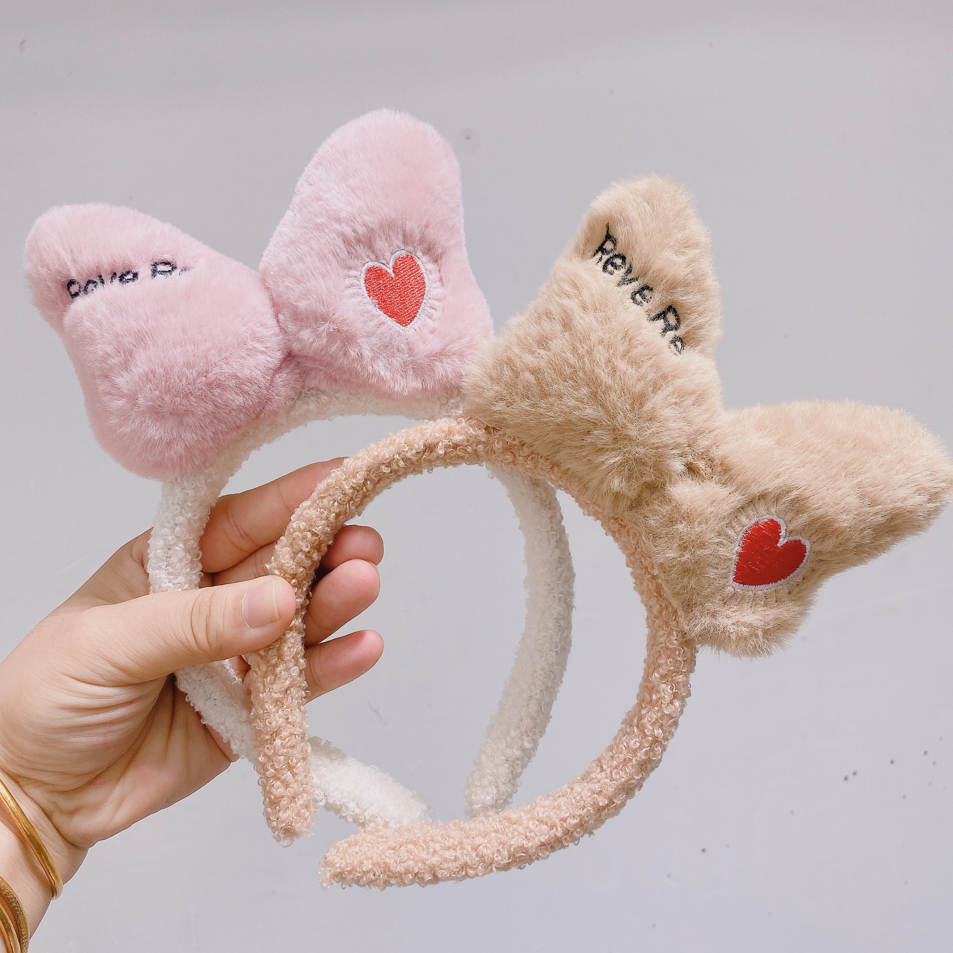 韩国东大门新款发饰 可爱领结毛绒发箍 少女心洗脸面膜刘海头饰女