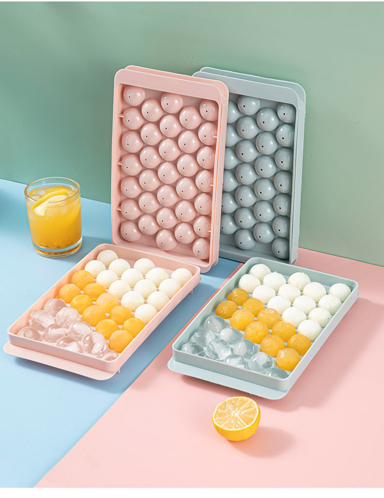 自制冻冰块弹珠果冻模具食品级冰球圆形冰块制冰盒球型冰格盒子