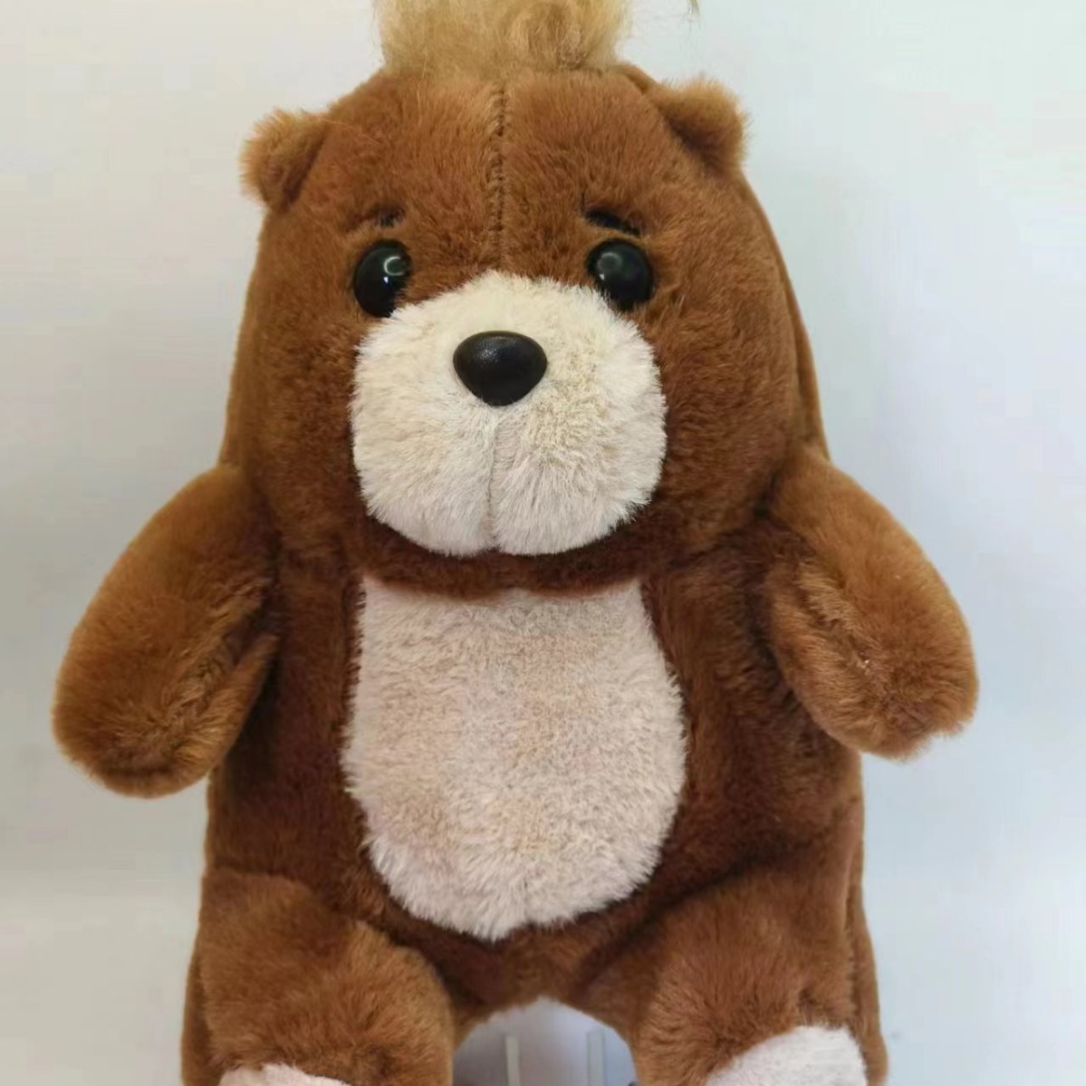 新款创意棕色坐熊公仔卡通8寸-25厘米抓机娃娃游戏场兑换赠品抓机