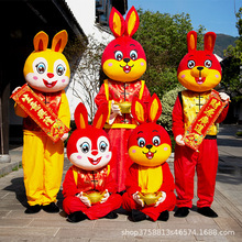 生肖兔子卡通人偶服装兔年吉祥物年会活动演出道具财神爷玩偶服装