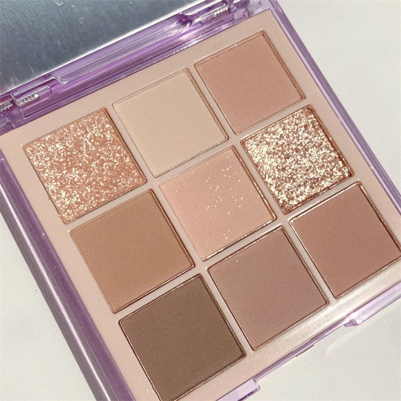 hold live麦迪熊薄雾眼影温柔系暖茶奶栗紫葡萄珠光哑光亮闪眼影