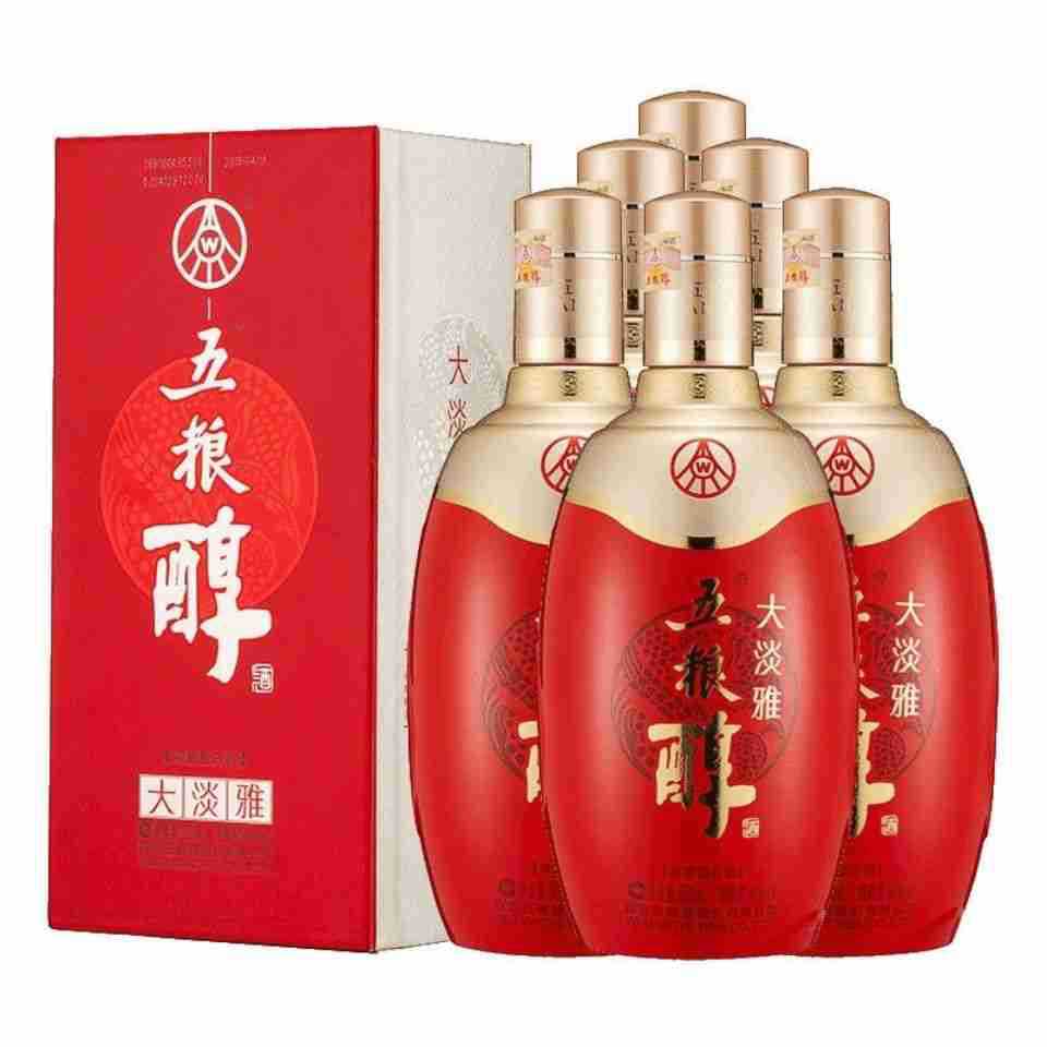 五粮醇红淡雅系列各款产品整箱6瓶50度浓香型白酒五粮股份嫡系