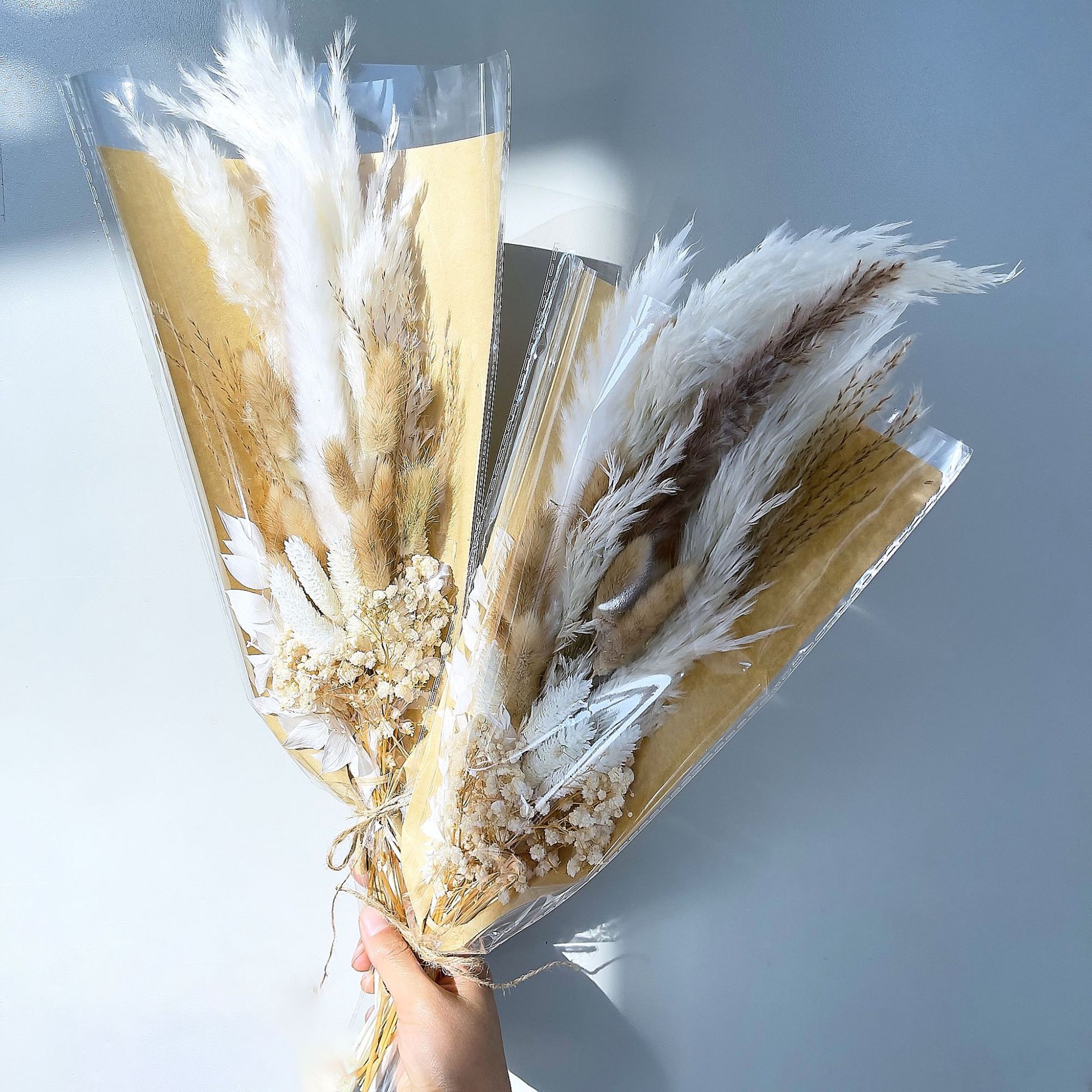 混搭满天星兔尾草森系外贸干花周年朋友生日礼物装饰摆花拍照道具