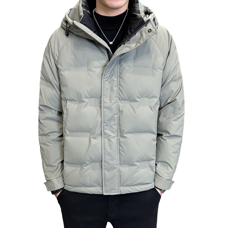 High-End down Jacket Men's Thickened Hooded Jacket Winter New Fashion Brand National Standard White Duck down Men's Jacket Wholesale