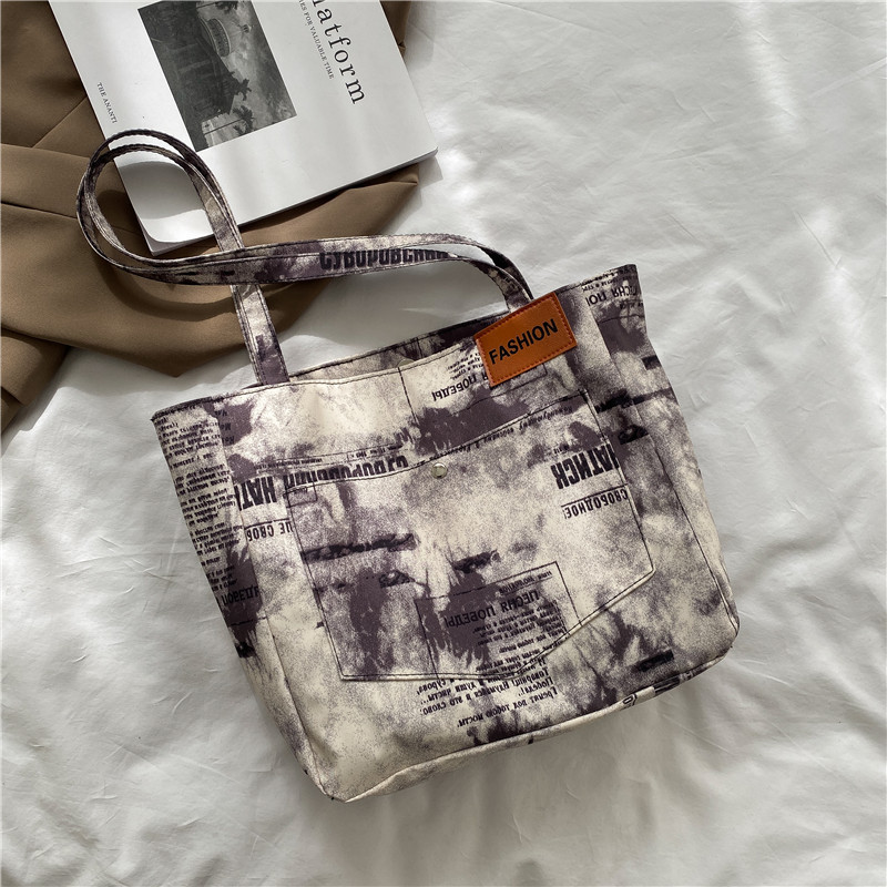 Fashion Printed Tie-Dyed Oxford Women's Bag New Casual Shoulder Bag 2021 Small Fresh Large Capacity Portable Women's Bag