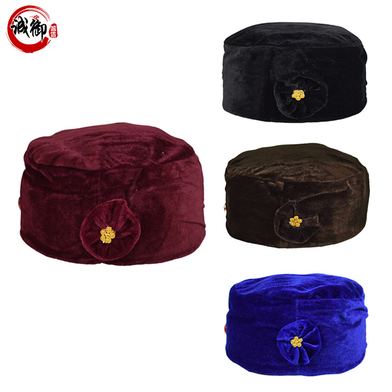 女士寿帽 帽子 现代帽宝石帽 寿衣配件 老人冲喜死人白事殡葬用品