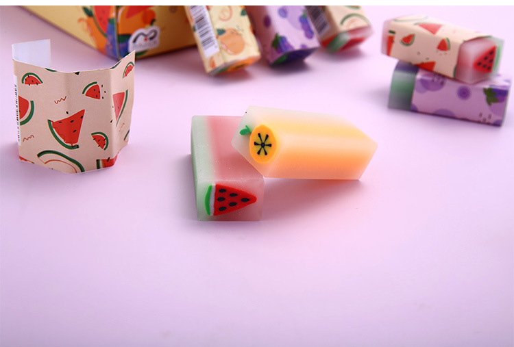 水果果冻香味可爱创意卡通橡皮擦少屑学生学习用品文具直批橡皮檫