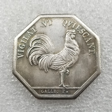 满30包邮 法国20法郎硬币高卢熊鸡1950-1958年23.