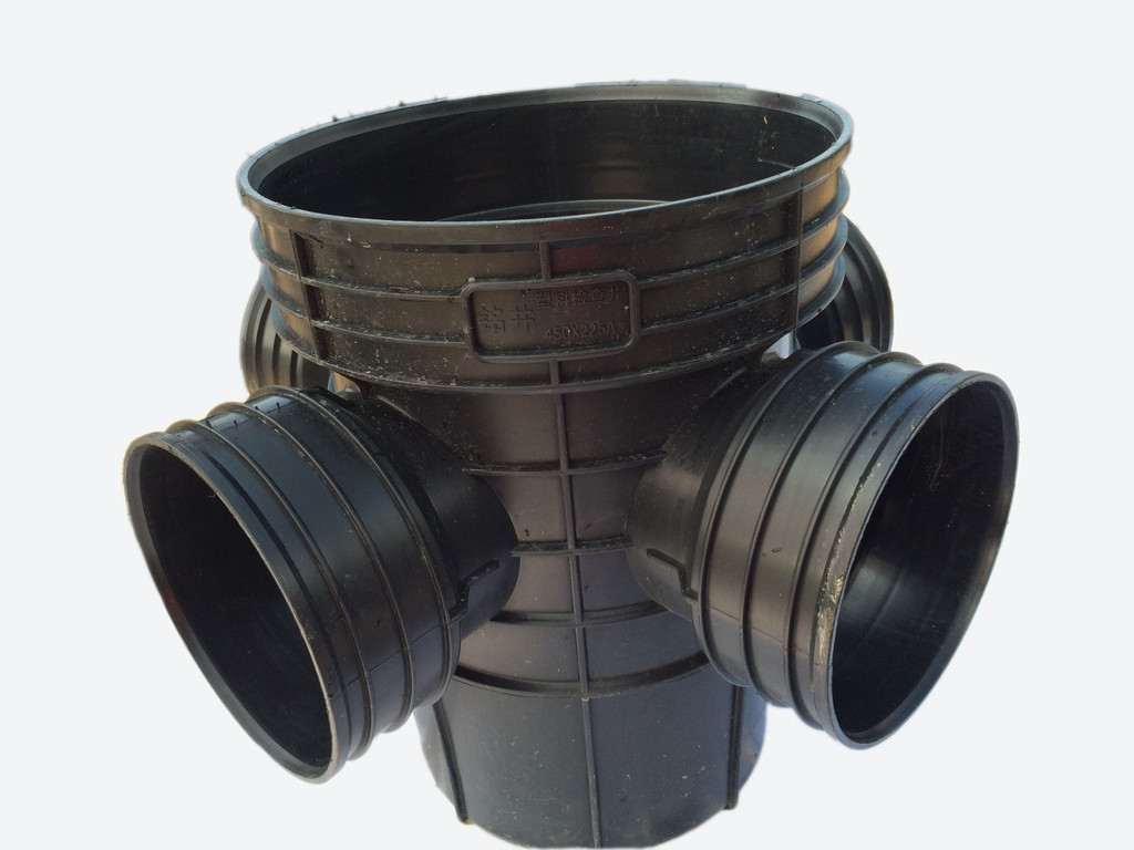 塑料雨水排水检查井污水检查井直通三通成品滚塑检查井1000*800mm