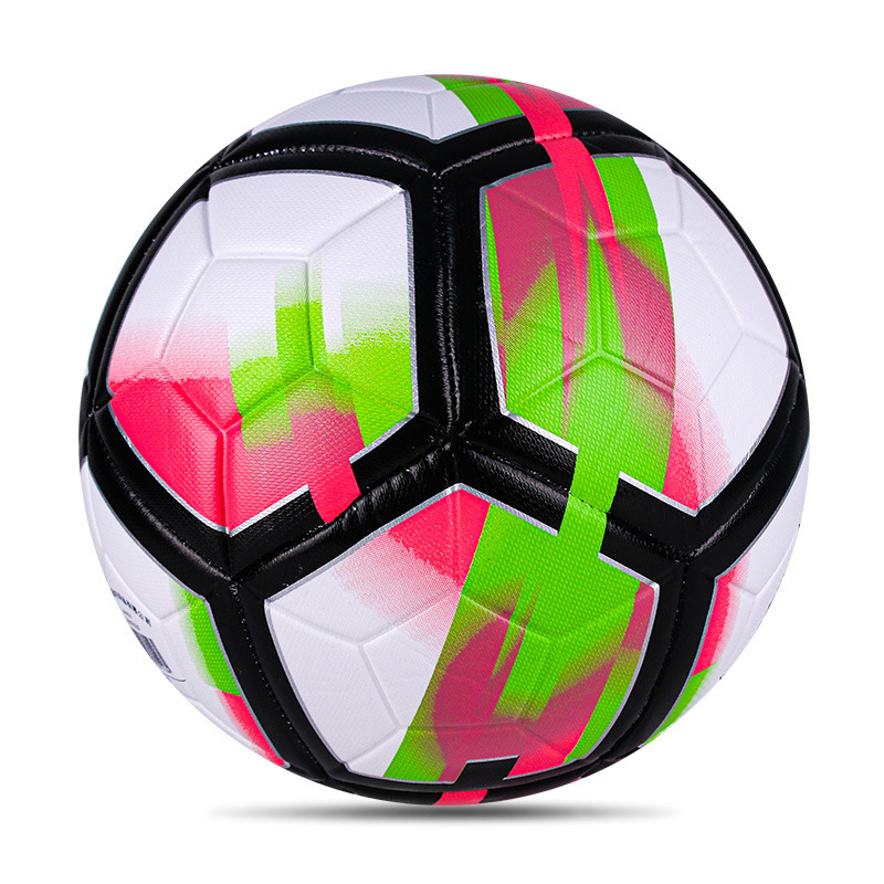 机缝足球5号pu耐磨足球中学生训练比赛足球外贸彩色足球印刷足球
