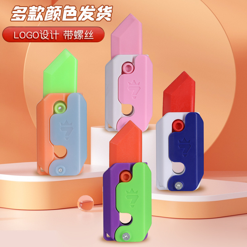 Luminous Radish Knife 3D Gravity Knife 3D Gravity Radish Knife Luminous Radish Knife Luminous Carrot Butterfly Knife