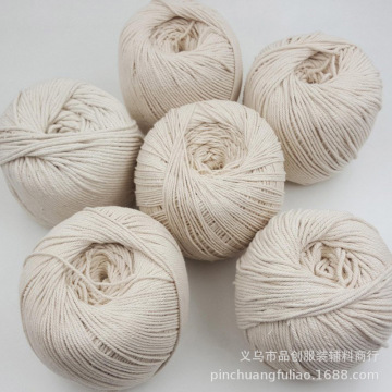 现货批发1-5mm纯棉棉绳服装辅料开线滚边棉线绳大闸蟹捆绑棉绳