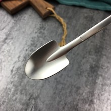 71TX砂光304不锈钢长柄搅拌勺调料咖啡勺子小勺头铁锹冰勺甜品蜂