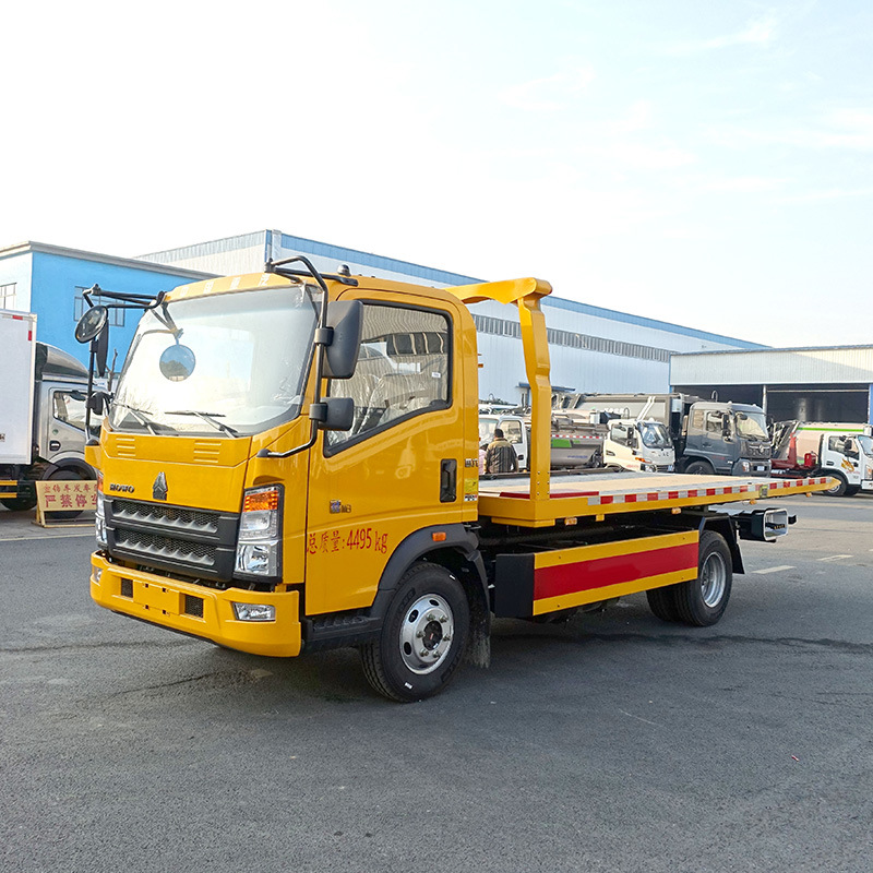 5吨重汽豪沃蓝牌清障车 一体板 双排驾驶室 发动机动力足-阿里巴巴