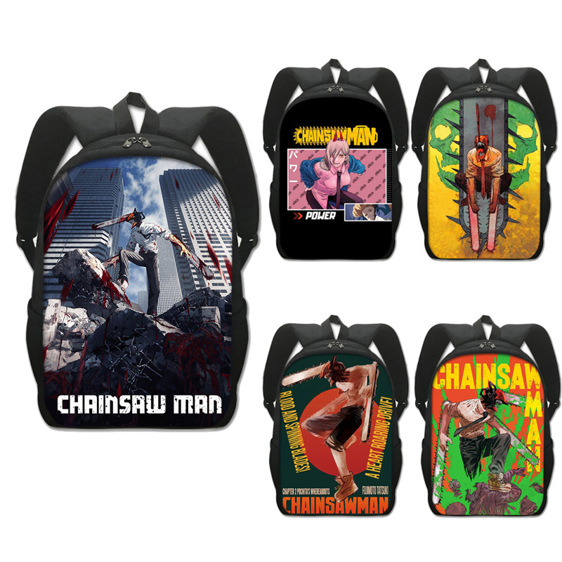 2022 New Chainsaw Man Cartoon Schoolbag Chainsaw Man Peripheral Creative Polyester Comfortable Backpack