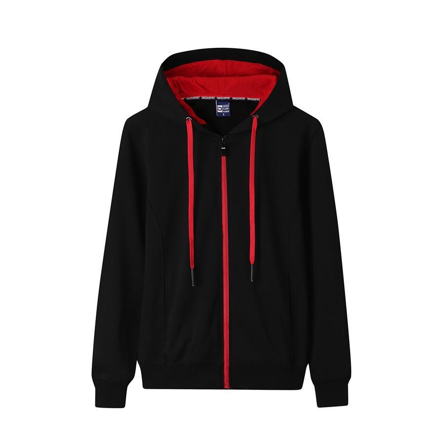 卫衣外套纯棉毛圈拉链连帽卫衣宽松开衫工作班服文化衫印字logo