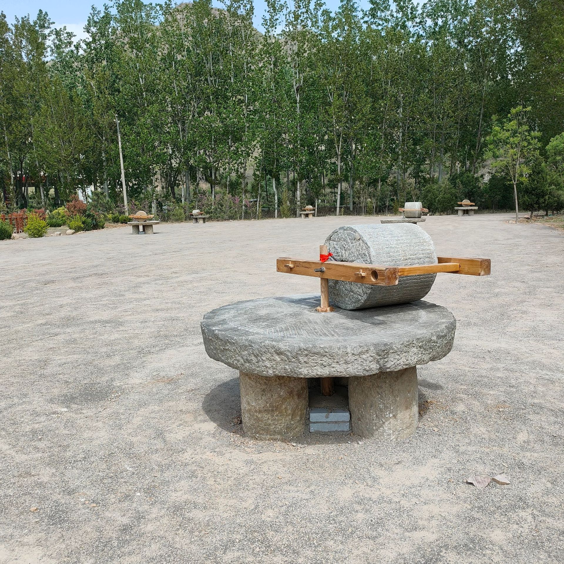 农村老石碾子大碾盘石碾子旧磨盘古建石磨子旧石器老物件整套农家