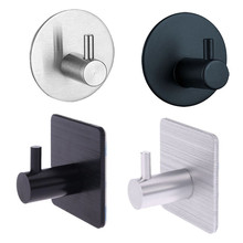 Aluminum Alloy Black Robe Hook Wall Hook Towel Hook For跨境