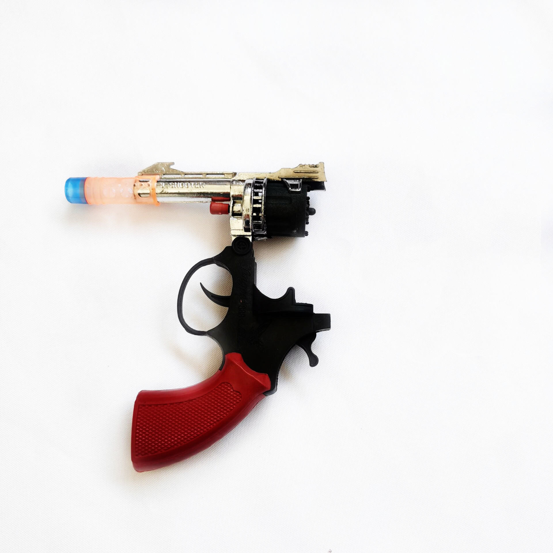 金属砸炮枪儿童玩具枪左轮枪年会演出道具7080后经典怀旧模型玩具