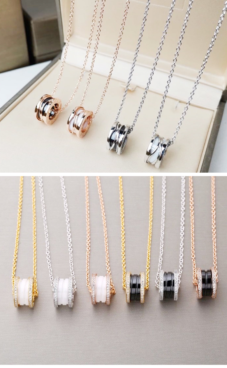 网红简约小众设计百搭经典宝家bv小红人慈善款陶瓷弹簧小蛮腰项链