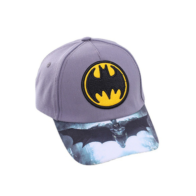 Cross-Border Children's Cartoon Avengers Spider-Man Bat Embroidery Baseball Cap Boys and Girls Kids Peaked Cap