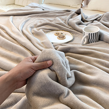 4A9O毛毯珊瑚绒空调毯床单绒毯冬季加厚法兰绒沙发毯办公室午睡盖