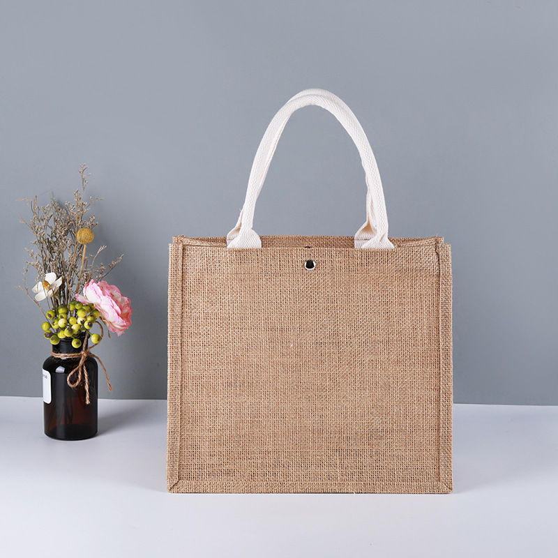 Sack Customized DIY Hand-Painted Vintage Cotton Linen Hessian Cloth Tote Bag Linen Wine Bag MUJI Linen Bag
