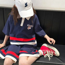 女童运动套装2024新款夏季中大童韩版炸街夏装儿童时髦洋气两件套