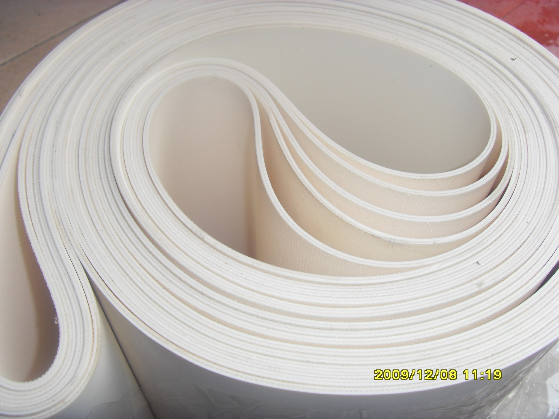 供应白色pvc输送带 工业皮带输送带 pvc环形输送带