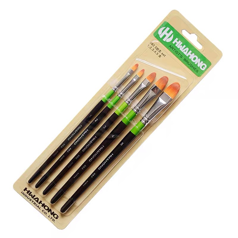 韩国华虹03号遮瑕刷美妆笔美甲/油画水粉丙烯笔水彩笔华虹刷子982
