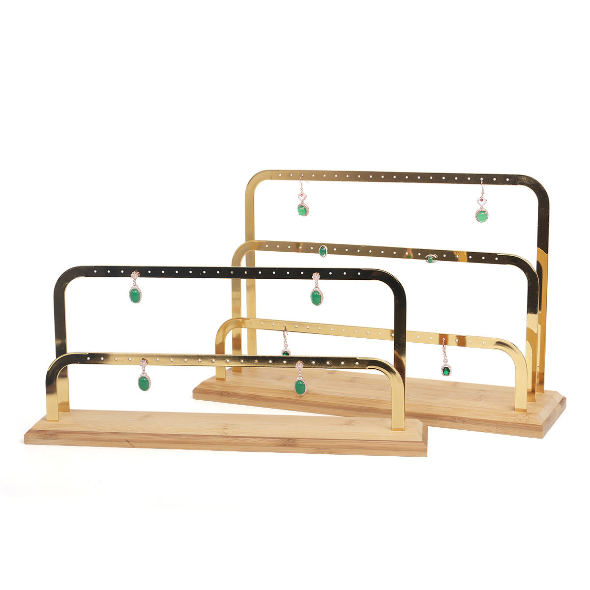 金属电镀多层耳环展示架耳钉耳坠悬空架子首饰品收纳展示挂架道具