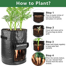 黑色PE土豆西红柿种植袋园艺植物生长袋亚马逊厂家现货批发种植桶