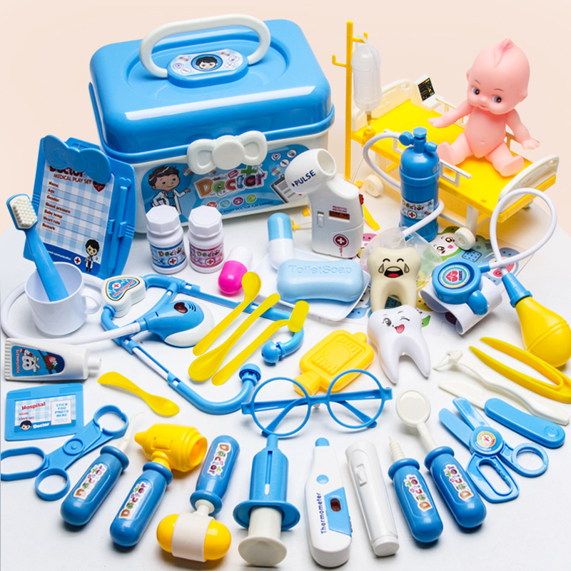 Manufacturer Doctor Toy Set Medical Equipment Stethoscope Children Play House Storage Box Simulation Boys and Girls Play