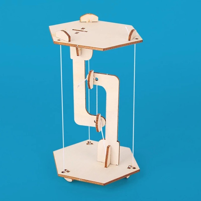 学生科学实验木色diy浮力学平衡玩张拉反重力结构模型玩具教具